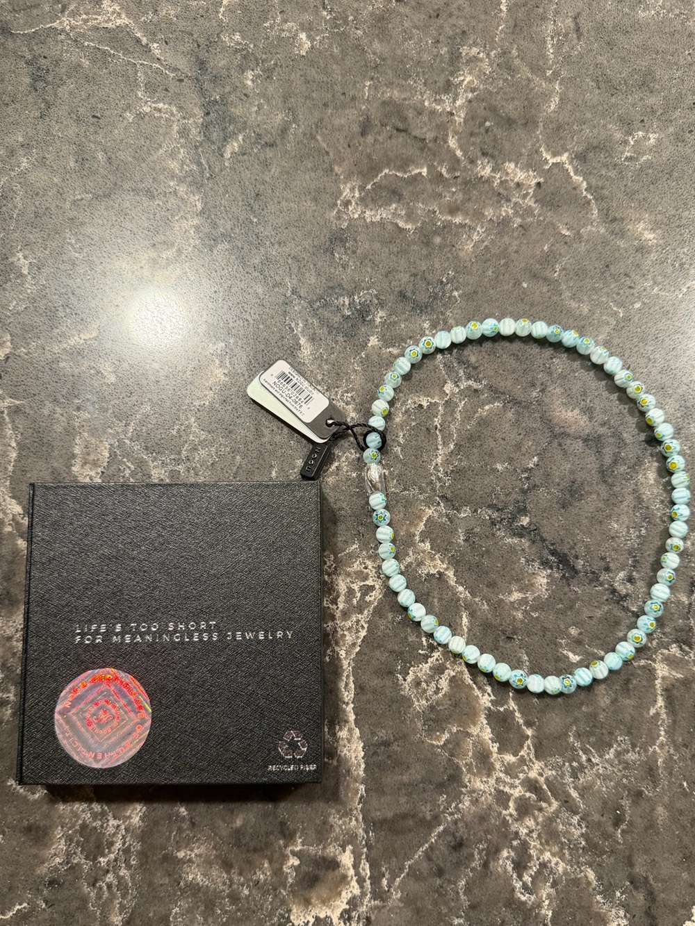 NWT NOGU Venetian Clematis | Silver | Millefiori Wrap - Picture 3 of 13